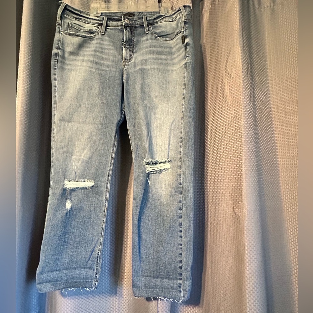 Silver Jeans Light Blue Most Wanted Straight Crop Women Jeans. NWOT